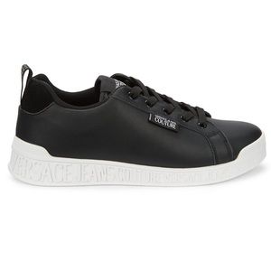 Versace Jeans Couture Black Leather Sneakers